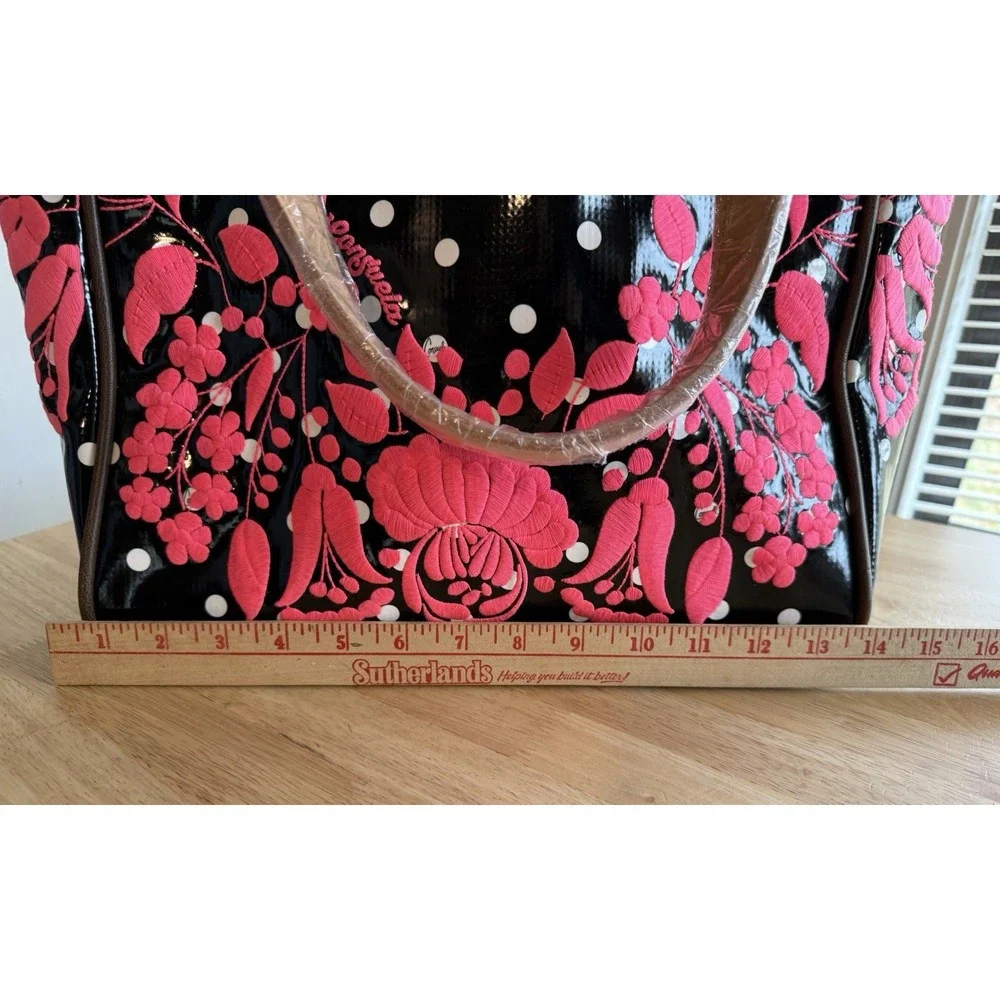 Consuela Black Polka Dot Pink Valentina Tote Retired Large‎ NWT  **READ** - Picture 4 of 16